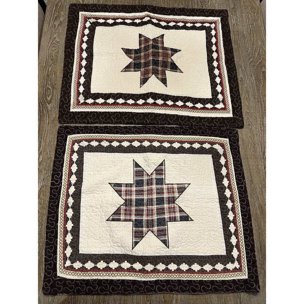 Ruff Hewn Farmhouse Pair Quilted Patchwork Pillow‎ Shams